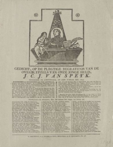 Allegorical monument to Jan van Speyk, 1832