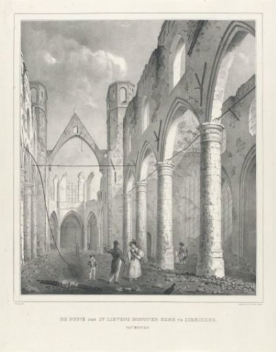Ruins of Saint Livinus' Church in Zierikzee, after the fire of 1832
