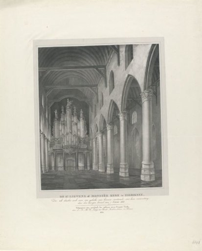 Interior of the Sint-Lievensmonsterkerk in Zierikzee, Before the Fire of 1832