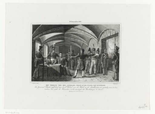 The Stay of General Chassé at the Citadel of Antwerp / (18 December 1832)