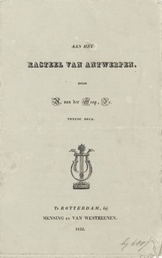 Poem on the defense of the Citadel of Antwerp, 1832