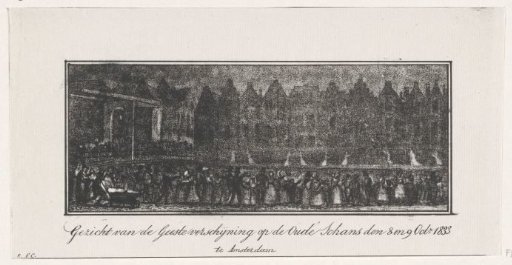 View of the Ghostly Apparition on the Oude Schans on October 8 and 9, 1833, in Amsterdam