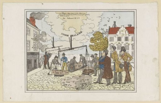Satirical print on the fraud of the firm C. de Bruyn & Zonen, 1834