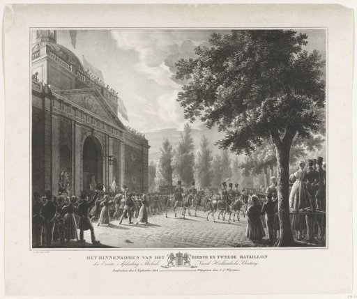 Arrival of the First and Second Battalion of the First Division of the North Holland Militia in Amsterdam