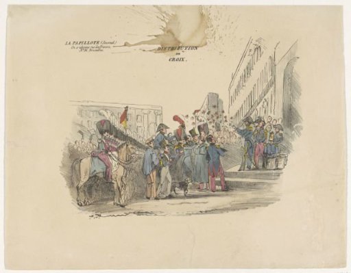 Satire on the distribution of Belgian cross medals, 1834