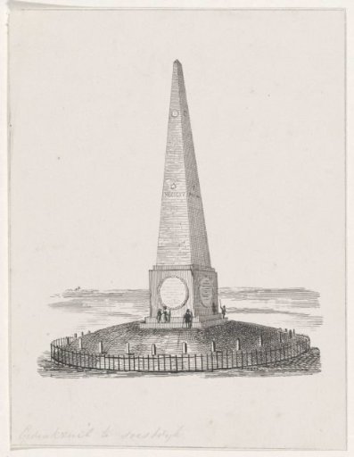 The Waterloo Column, monument to the Prince of Orange, at Soestdijk, 1815