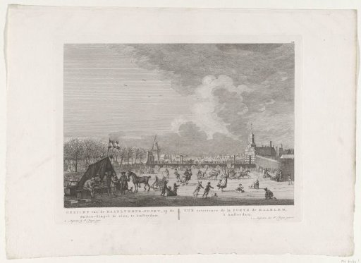 Ice Skating on the Buitensingel near the Haarlemmerpoort in Amsterdam, ca. 1770 (1837)