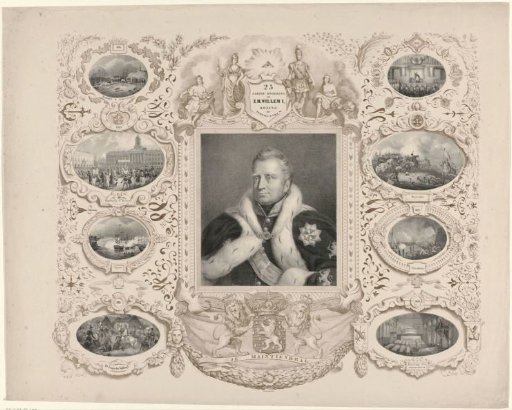 Allegory on the twenty-fifth anniversary of the reign of King William I in November 1838