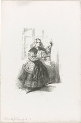 The waffle girl, 1840-1841