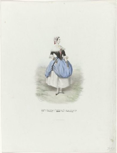 Woman in historical costume, 1841