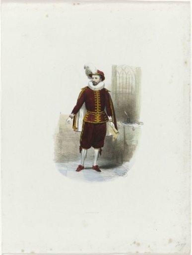 Man in historical costume, 1841