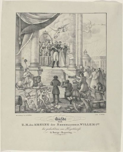 Allegory on the twenty-fifth anniversary of the reign of King William I, 1838