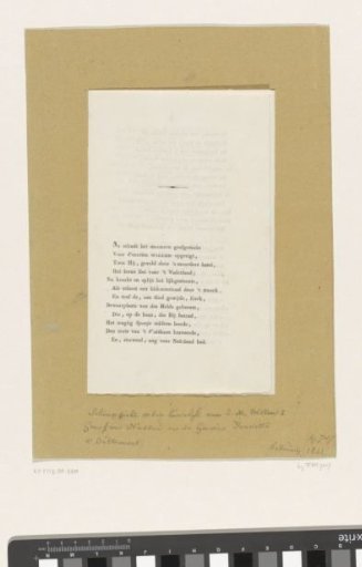 Satirical poem on the intended marriage of the former king William I, 1840