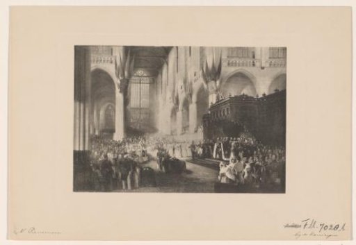 Inauguration of His Majesty Willem II. In the Nieuwe Kerk in Amsterdam on 28 November 1840