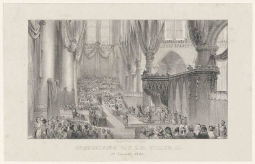 Inauguration of His Majesty Willem II. 28 November 1840