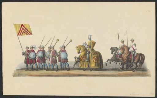Costumed procession of 1841: knight (sheet XVII)