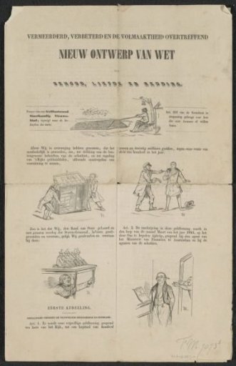 Reprint of the satire on the call to participate in the (so-called) voluntary 3% loan of 1844 (sheet 1)