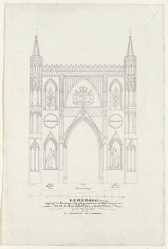Triumphal Arch Erected for the Visit of the King and Queen to Groningen, 1841