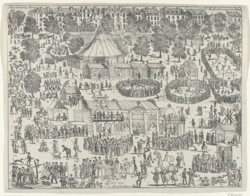 Fair on a square in The Hague, 1845