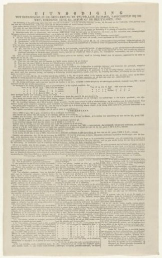 Invitation to participate in the (so-called) voluntary 3% loan of 1844