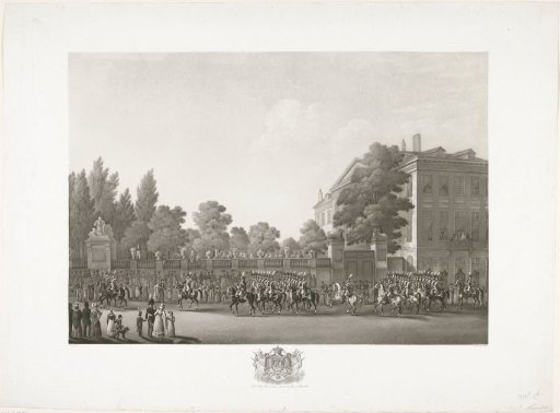 End of the procession with King William I before the inauguration in Brussels on 21 September 1815
