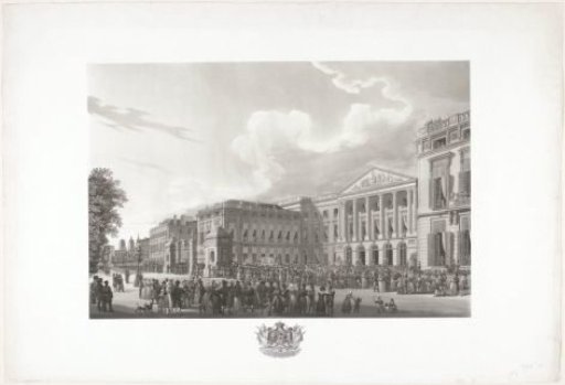 Departure of William I from the palace in Brussels on 21 September 1815