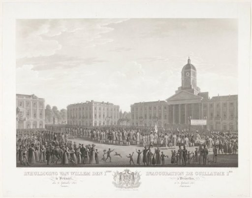 Inauguration of William I in Brussels, 21 September 1815 (train.) / Inauguration de Guillaume 1er à Bruxelles, le 21 Septembre 1815. (cortège.)