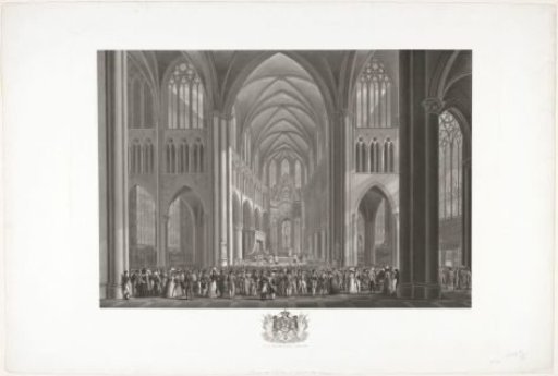 Coronation of King William I in the St. Gudula Church in Brussels on 21 September 1815