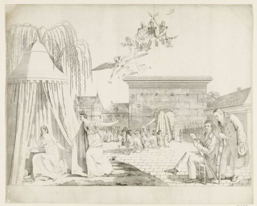 Allegory on the return of the objects of art and science abducted from Antwerp, 1815