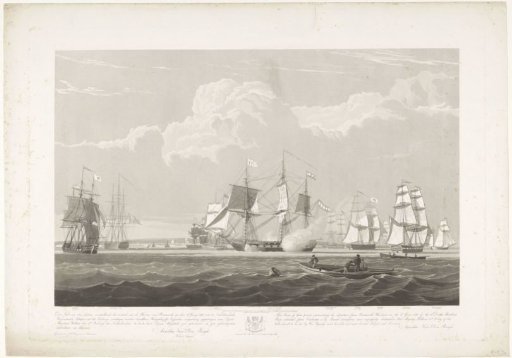 Departure of Twelve Dutch Merchant Ships from the Port of Portsmouth, 1833 (Plate 3)