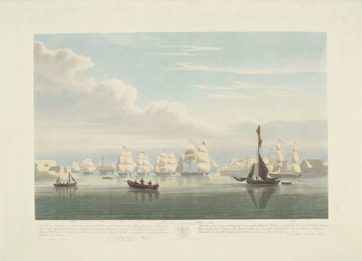 Departure of Twelve Dutch Merchant Ships from the Port of Portsmouth, 1833 (Plate 1)