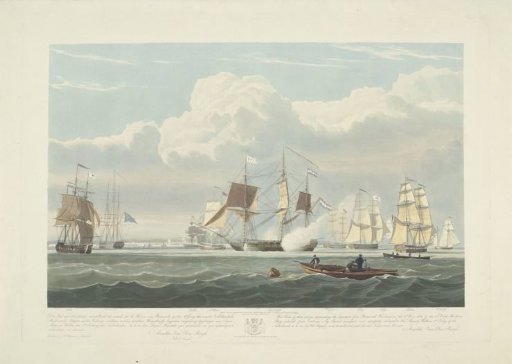 Departure of Twelve Dutch Merchant Ships from the Port of Portsmouth, 1833 (Plate 3)