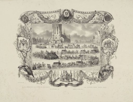 Funeral of Queen Wilhelmina of Prussia in Delft, 1837