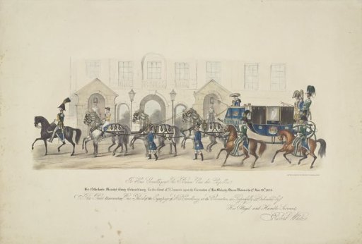 State coach in which Baron van der Capellen was taken to the coronation of Queen Victoria, 1838