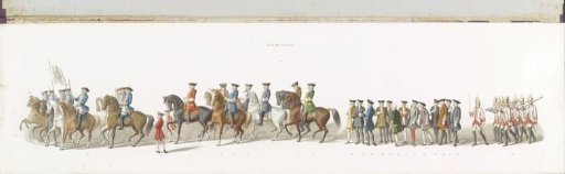 Sixth group in the procession celebrating the 25th anniversary of the reign of King William III in Amsterdam, 1874
