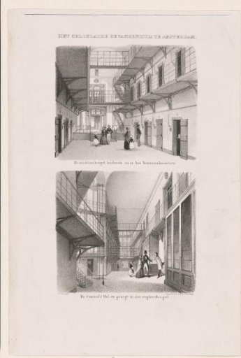 Interior of the prison at the Weteringschans in Amsterdam