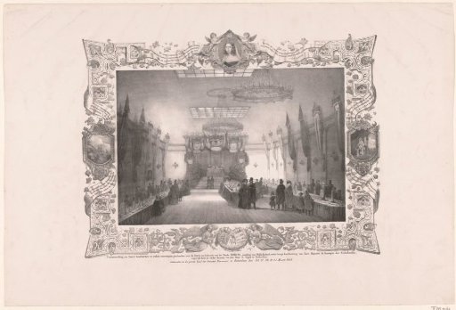 Exhibition of ladies' needlework and other objects, donated for the lottery for the DORCAS Fund (...) in the Great Hall of the Societeit Harmonie in Rotterdam on 20, 21, 22 & 23 March 1849