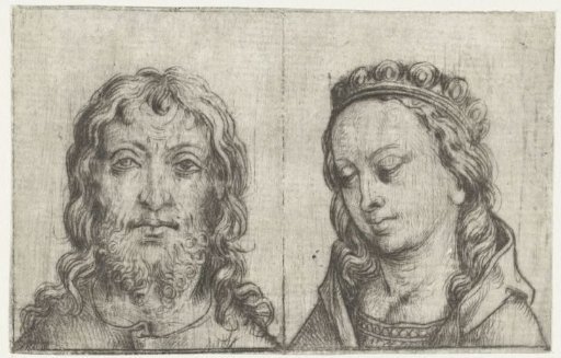 The Heads of Christ and Mary