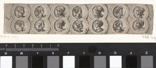 Frieze with fourteen heads in medallions