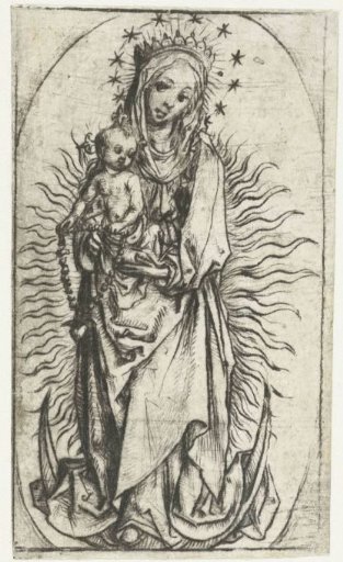 Madonna with Starry Crown and Rosary on the Crescent Moon