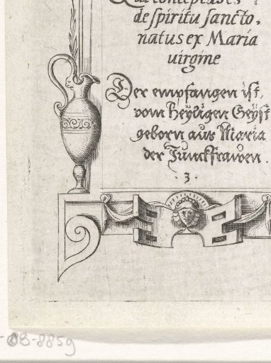 Inscription: Qui conceptus (...)