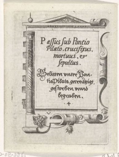 Inscription: Passus sub (...)