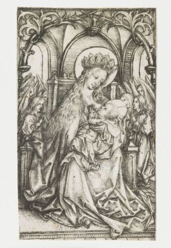 Enthroned Madonna Adored by Angels