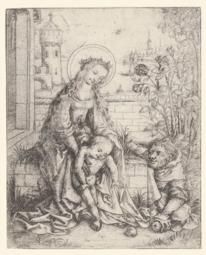 The Holy Family by the Rosebush
