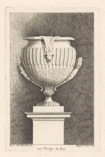 Vase with animal skin