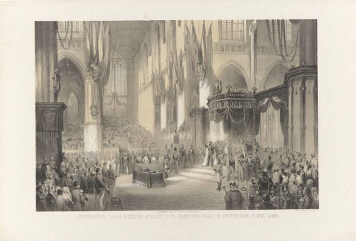 Inauguration of His Majesty King William III in the New Church, Amsterdam, May 13, 1849