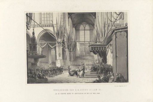 Inauguration of His Majesty King William III. In the New Church in Amsterdam, on the 12th of May 1849