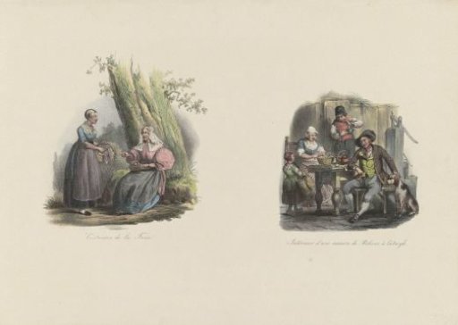 National Costumes of Friesland and Katwijk, ca. 1850