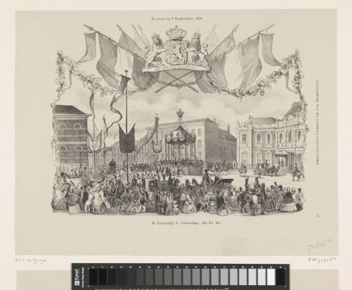 Celebrations on 8 September 1858 / The Kneuterdijk in The Hague