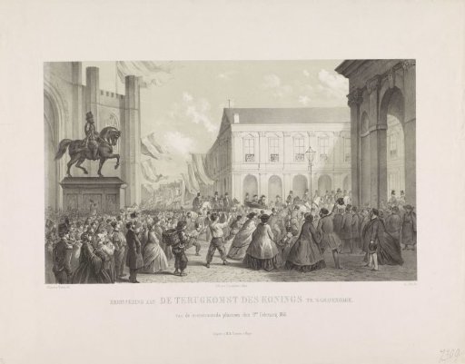 Remembrance of the King's Return to The Hague from the Flooded Areas, 9 February 1861
